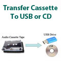 Transfer audio cassette to digital, store it on USB or DVD