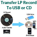 Transfer LP record, cassette to digital