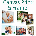 Canvas print and frame