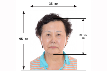 Korean passport and visa photo size 35mm x 45mm with detail specification