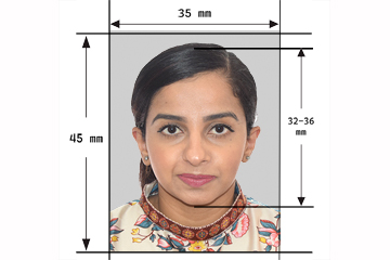 Morocco passport and visa photo size 35mm x 45mm with detail specification