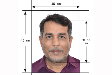 Pakistan passport and visa photo size 35mm x 45mm and detail specification