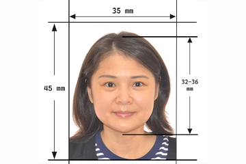 Thailand passport and visa photo size 35mm x 45mm with detail specification