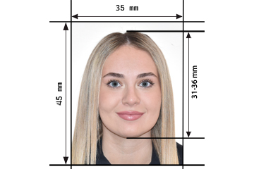 Ukraine passport photo size 35mm x 45mm and detail specification