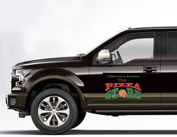 Print weatherproof sticker for truck and car