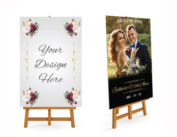 Print and mount poster on weatherproof board