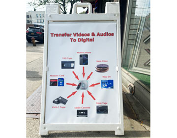 Print weatherproof poster for outside stand